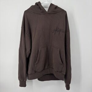 Travis Scott Utopia A2 Hoodie Mens Size XL Sweatshirt Brown Pullover